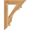 Ekena Millwork Merced Traditional Rough Sawn Bracket w/ Offset Brace, Western Red Cedar, 6"W x 22"D x 30"H BKT0604X22X30MRC01RWR - alternate 3